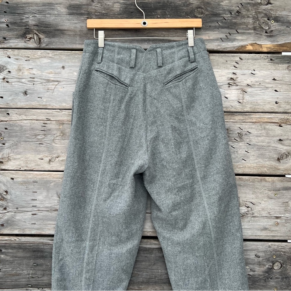 Together! Vintage Acrylic Wool Blend Gray Warm Weather Trousers Size 12 - Picture 5 of 5